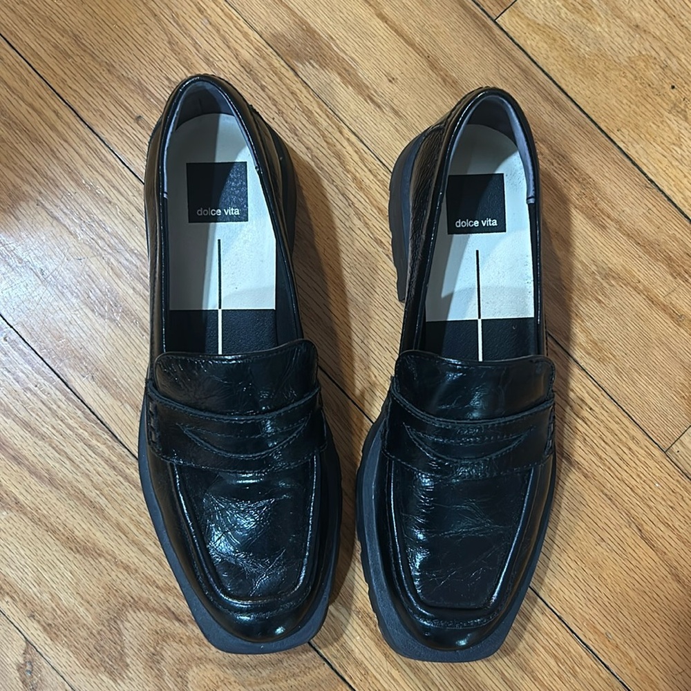 Dolce Vita Black patent loafers